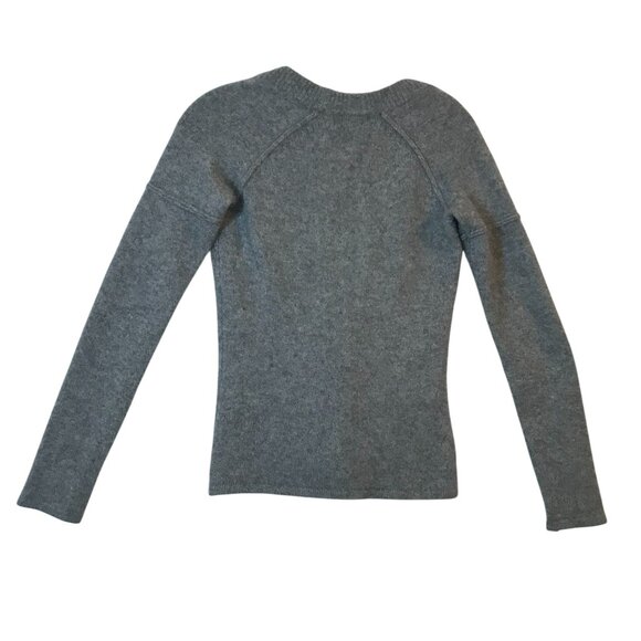 U-Knit Pure Cashmere Gray Sweater Missy XXS With Long Sleeves - Picture 2 of 6